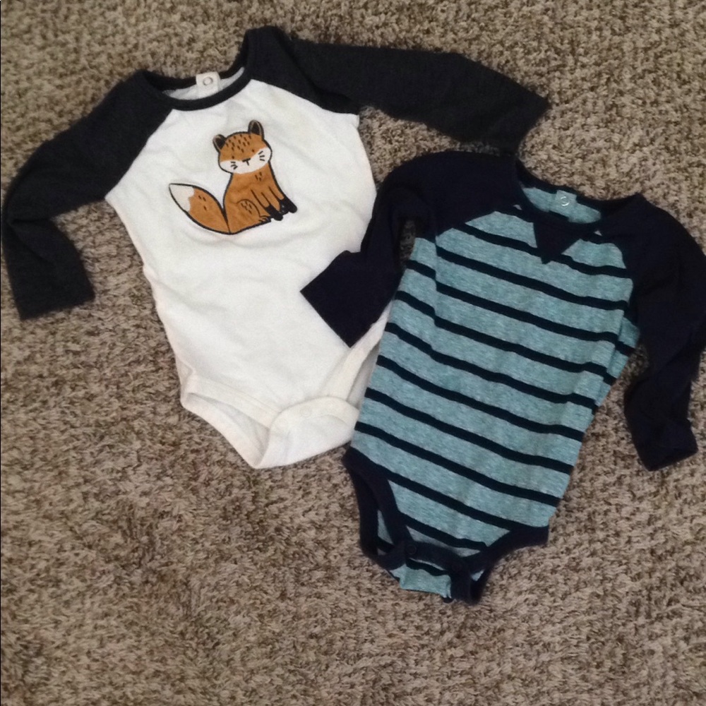 Two long sleeve body suits